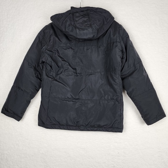 Liz Claiborne Womens Small Removable Hood Down Feather Puffer Jacket Black - Picture 3 of 11